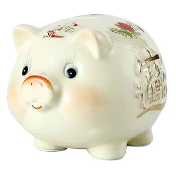 最終値下げ　レア品　マスターズ　陶器製貯金箱 金ブタ 金の豚 貯金箱 招財 大 13cm 陶器製置物 : 横浜中華街龍